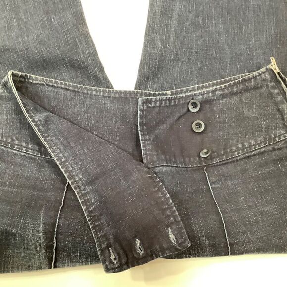 Womens Laura Ganetti Italy Jeans Stretch Pants  Size 38 Denim Flared Zip Buttons - Picture 6 of 6